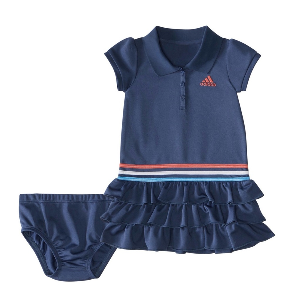 Baby Girls Ruffle Polo addidas Dress